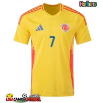 Camisa de Futebol Colômbia Luis Diaz #7 Equipamento Principal Copa America 2024 Manga Curta